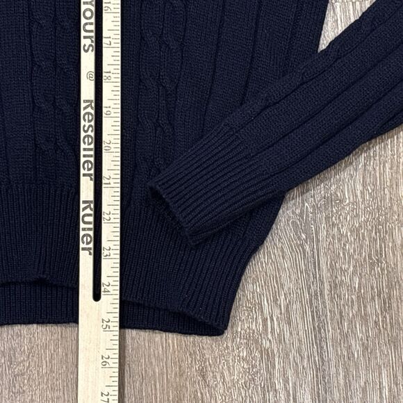 Vintage Campus Cable Knit Sweater Mens Medium - Picture 7 of 8